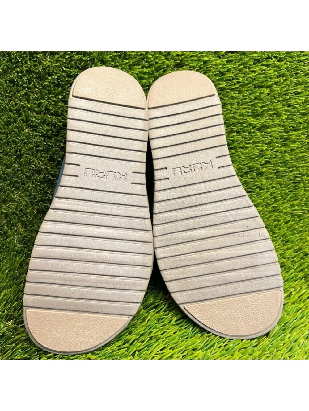 Kuru Breeze Womens Size 8 Blue Beige Beach Walking Outdoor Leather Slide Sandals